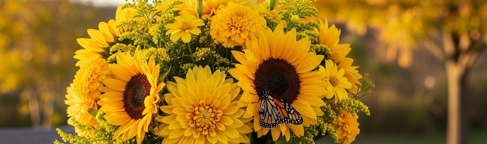 Regala flores amarillas en septiembre